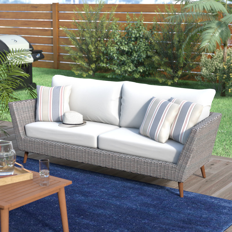 Newbury Patio Sofa with Cushions & Reviews AllModern